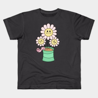 Flowers With Faces Kids T-Shirt